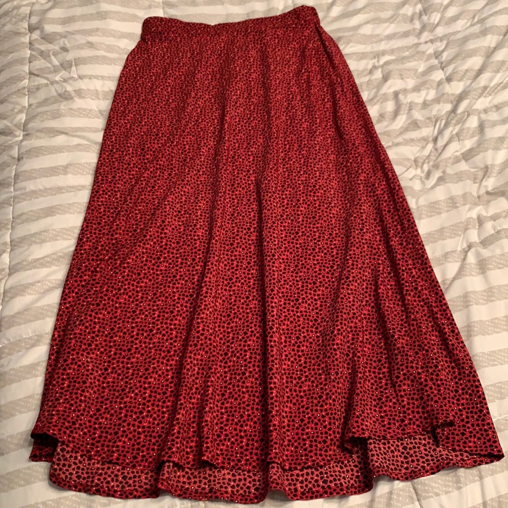 Medium red maxi skirt from boutique